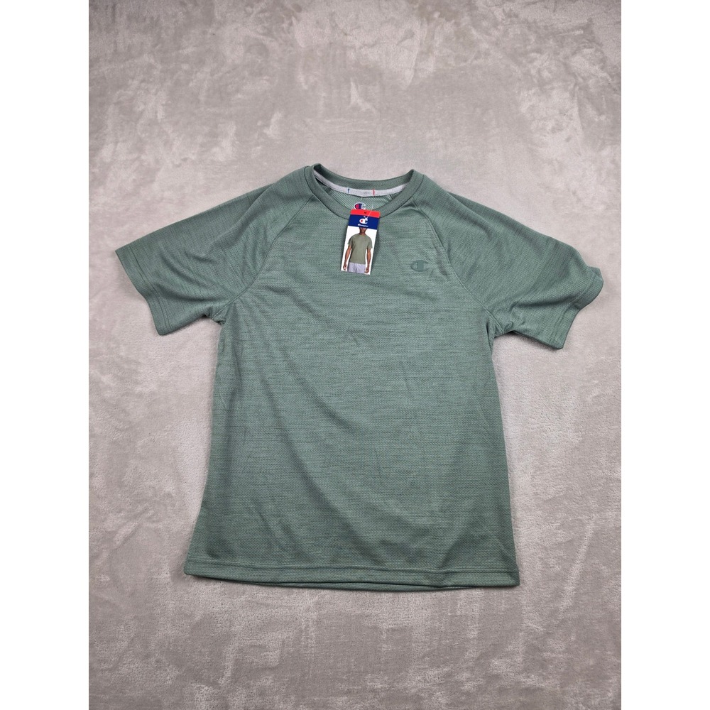Champion T-Shirt Mens Medium Green Active Short Sleeve Raglan 1932669